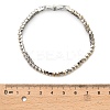 Brass Micro Pave Clear Cubic Zirconia Link Chains Bracelets BJEW-B145-05-3