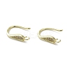Brass Micro Pave Cubic Zirconia Earring Hooks KK-C048-14G-G-1