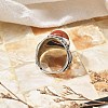 Natural Red Jasper Adjustable Rings RJEW-I108-03AS-06-3