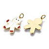 316 Surgical Stainless Steel Enamel Pendants STAS-S116-377G-2