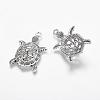 Tibetan Style Alloy Tortoise Pendants TIBEP-Q043-237-RS-2