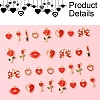 40Pcs 10 Styles Valentine's Day Alloy with Enamel Pendants ENAM-FS0002-39-3