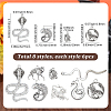 48Pcs 8 Styles Tibetan Style Alloy Pendants FIND-SC0018-09-2