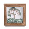 Natural Green Aventurine Chips Tree of Life with Wooden Photo Frame Decorations DJEW-B013-04E-1