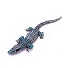 Alloy Rhinestones Alligator Brooches X1-JEWB-S022-07C-1
