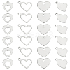 200Pcs 4 Style 201 Stainless Steel Pendants STAS-DC0009-79-1