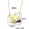304 Stainless Steel Geometric Artistic Hollow Animal Pendant Necklaces JK0174-1-1