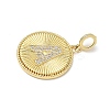 Brass Micro Pave Clear Cubic Zirconia Pendants KK-L253-17G-3