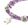 Mixed Stone Chip Beads Reiki Healing Multi-strand Bracelet BJEW-JB07052-M-7