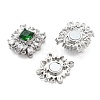 Brass Micro Pave Cubic Zirconia Magnetic Clasps KK-C066-06P-1