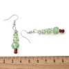 Christmas Glass Beads Dangle Earrings X-EJEW-JE01624-4