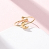 304 Stainless Steel Open Cuff Ring for Women RJEW-A071-01A-G-2