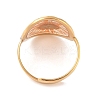 Flat Round Ion Plating(IP) 304 Stainless Steel Open Cuff Rings for Women RJEW-Z052-08G-4