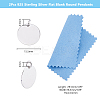 2Pcs Rhodium Plated 925 Sterling Silver Pendants STER-DC0001-43-2