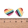 Rainbow Color Pride Alloy Enamel Pendants ENAM-K067-16-3