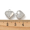 Brass Micro Pave Clear Cubic Zirconia Charms KK-Z057-05P-3