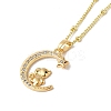 Brass Micro Pave Clear Cubic Zirconia Pendants Necklaces NJEW-K269-05G-02-1