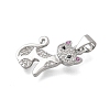 Brass Micro Pave Cubic Zirconia Pendants KK-D431-017P-2