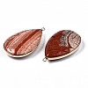 Natural Red Jasper Pendants G-N326-108C-3