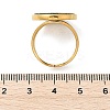 Flat Round 304 Stainless Steel Paua Shell Cuff Rings for Women RJEW-G346-02G-01-5