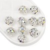 Brass Rhinestone Beads X-RB-A011-8mm-28S-3