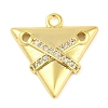 Cross Theme Real 18K Gold Plated Brass Micro Pave Clear Cubic Zirconia Pendants LS-KK-L219-06G-04-1