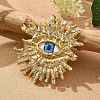 Alloy Rhinestone Open Cuff Rings RJEW-A057-03G-1