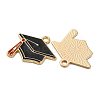 Graduation Season Alloy Enamel Pendants ENAM-V002-01B-KCG-2