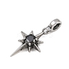 Star 316 Surgical Stainless Steel Cubic Zirconia Pendant Decoration STAS-Z165-16AS-A01-2
