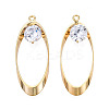 Brass Rhinestone Pendants KK-N216-411-2