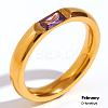 304 Stainless Steel Pave Cubic Zirconia Finger Rings FS-WG61B2A-05-1