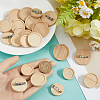 Dyed Wood Brooch Cabochon Settings FIND-SC0012-85C-3