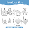 20Pcs 4 Styles 304 Stainless Steel Pendants STAS-AR0002-61P-2