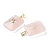 Natural Rose Quartz Pendants G-I391-03G-01-2