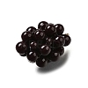 Grape Brass Acrylic Pendants OACR-R006-05G-02-3