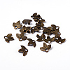 Antique Bronze Tibetan Style Leaf Links connectors X-TIBE-A13982-AB-FF-1