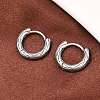 316 Surgical Stainless Textured Hoop Earrings EJEW-C160-10C-AS-1