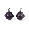 Natural Amethyst Pendants PORC-T132-053I-2