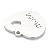 Non-Tarnish 304 Stainless Steel Pendants STAS-B016-08P-3
