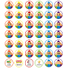 42Pcs Number Theme Self-Adhesive Paper Decorative Stickers DIY-WH0646-006-1