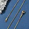 Ion Plating(IP) 304 Stainless Steel Snake Chains Necklaces LS-STAS-F094-24G-1