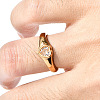 304 Stainless Steel Pave Clear Cubic Zirconia Finger Rings WG85DA0-01-1