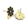Rack Plating Alloy Stud Earring Finding FIND-C053-07G-03-2