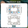2Pcs Platinum Alloy & Rhinestone Detachable Shoe Buckle Clips FIND-FG0003-12-2