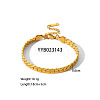 European Style 304 Stainless Steel Snake Chains Bracelet for Women HM2215-16-1