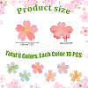 60Pcs 6 Colors Luminous Resin Cabochons RESI-GA0001-30-1-2