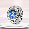 201 Stainless Steel Stretch Watchband Finger Ring Watches WACH-G018-03P-04-1