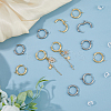 12Pcs 2 Colors 201 Stainless Steel Huggie Hoop Earring Findings STAS-DC0015-45-4