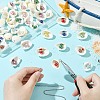 50Pcs 10 Colors Acrylic & Shell Pendants PALLOY-CJ00046-4