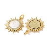 Brass Micro Pave Clear Cubic Zirconia Pendants X-KK-B083-36C-G-2